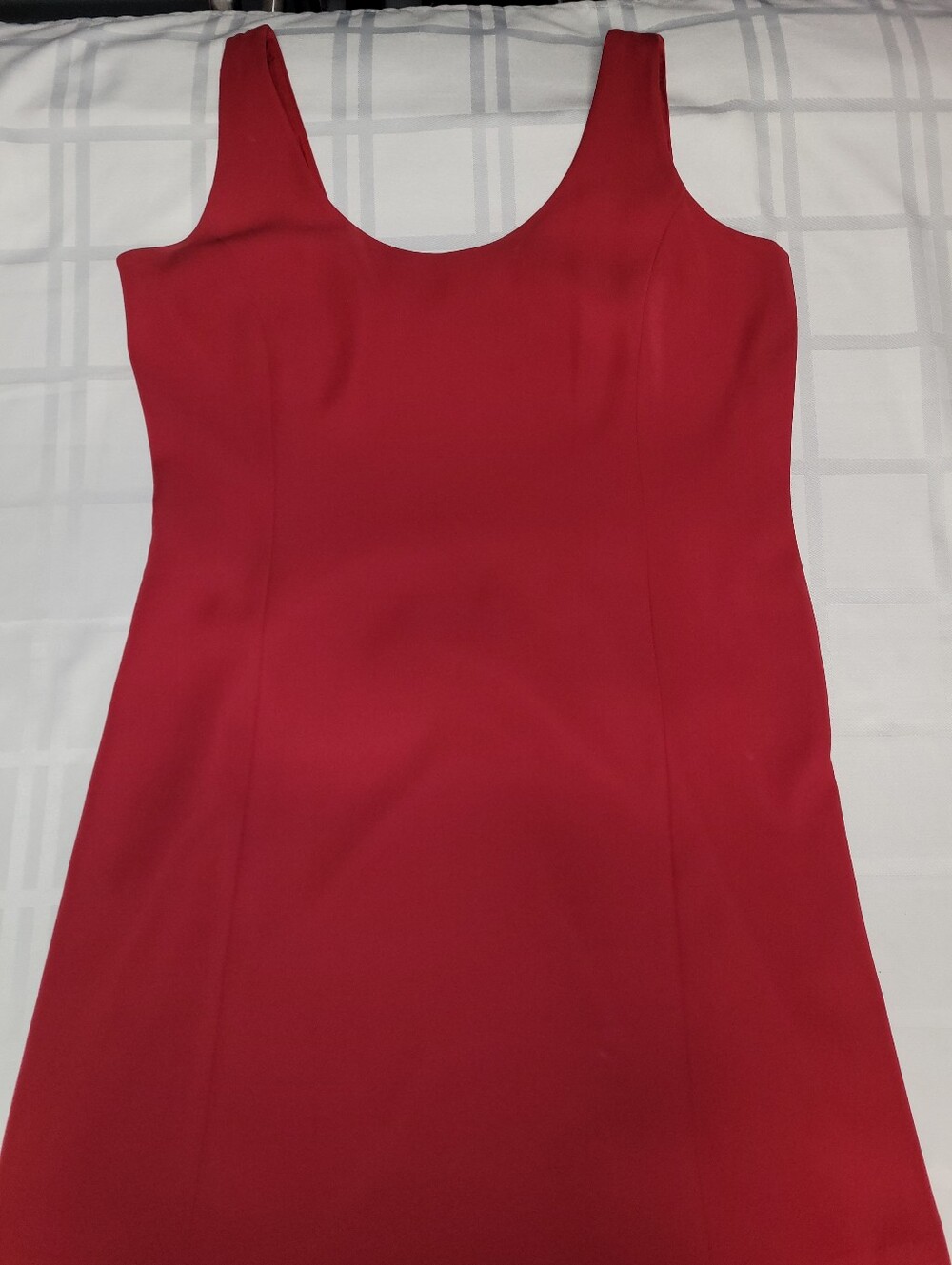 Calvin Klein Vibrant Red Scoop Neck Midi Dress